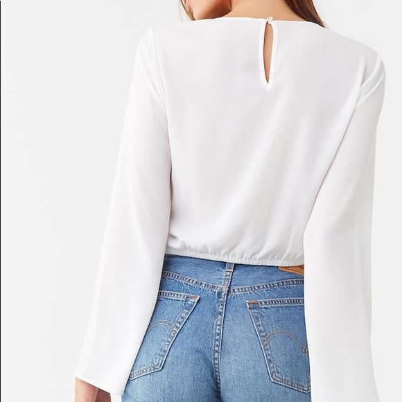 NEW Twist Hem Crop Top -Oatmeal - Picture 5 of 5